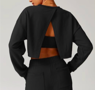 Thrive Crossover Sweater - Onyx